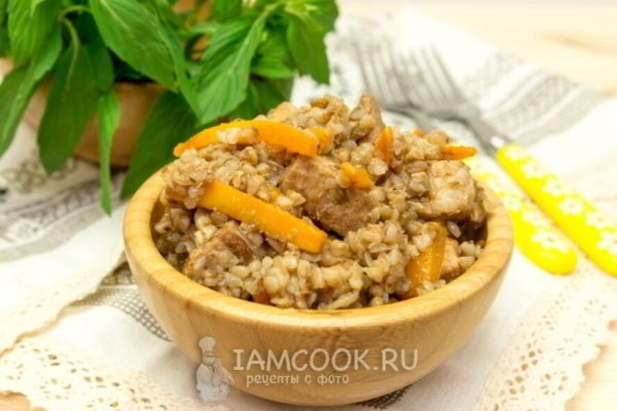 Рецепт гречка с мясом в казане