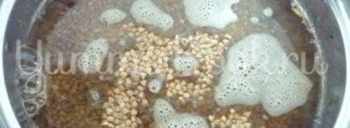 печень с морковью и зеленью и гречка на гарнир. Шаг 6