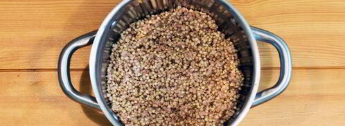 зеленая гречка со свининой и грибами. Шаг 2