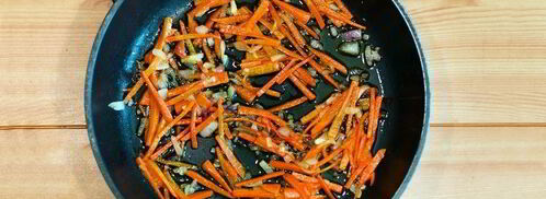 зеленая гречка со свининой и грибами. Шаг 3