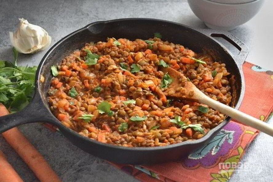 Рецепт каша чечевица