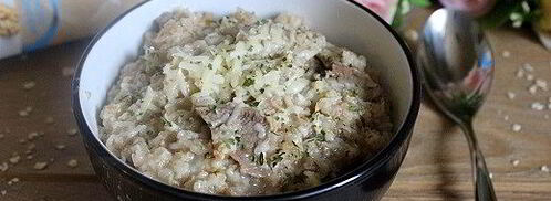 каша из многозерновых хлопьев с говядиной и сыром. Шаг 4