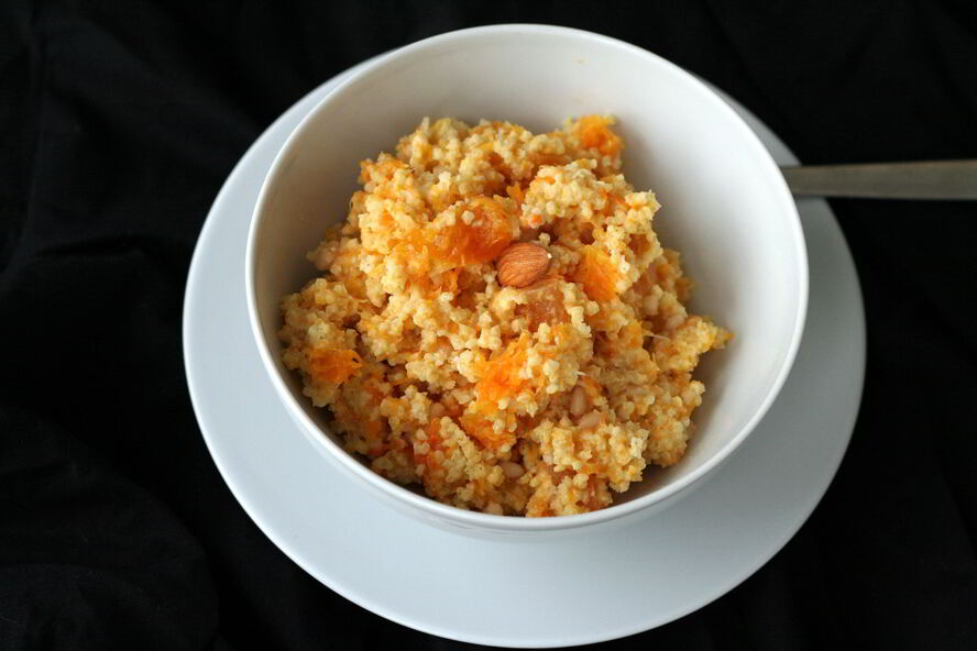 Рецепт каша пшенная с курагой и тыквой