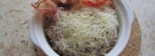 каша злаковая с яйцом и беконом. Шаг 5