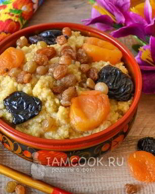 Кутья из пшена с сухофруктами