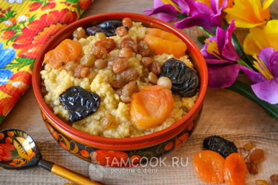 Рецепт кутья из пшена с сухофруктами