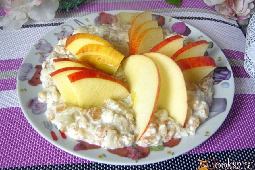 Рецепт мультизлаковая молочная каша с яблоком