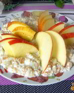 Мультизлаковая молочная каша с яблоком