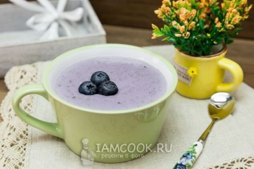 Рецепт овсяная каша с черникой
