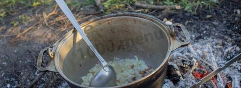 полевая каша на костре. Шаг 5