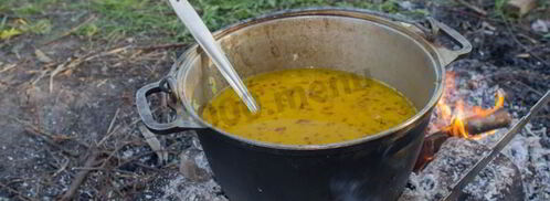 полевая каша на костре. Шаг 7