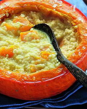 Тыквенная каша с пшеном и курагой