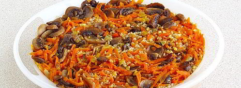 ячневая каша с грибами в пароварке. Шаг 12