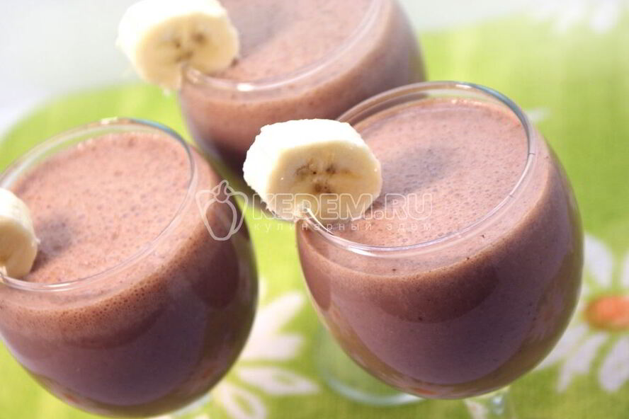 Рецепт бананово-шоколадный коктейль