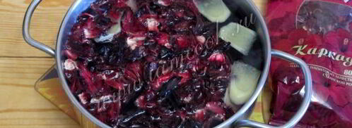 чай каркаде с имбирем. Шаг 4