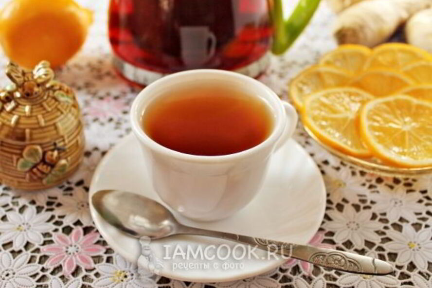 Рецепт черный чай с имбирем