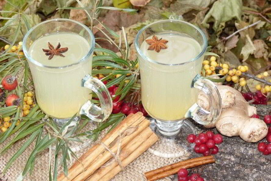 Рецепт имбирный чай с облепихой