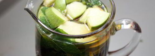 холодный чай с мятой и яблоком. Шаг 3