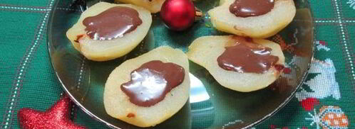 груши в анисовом сиропе с шоколадным соусом. Шаг 4