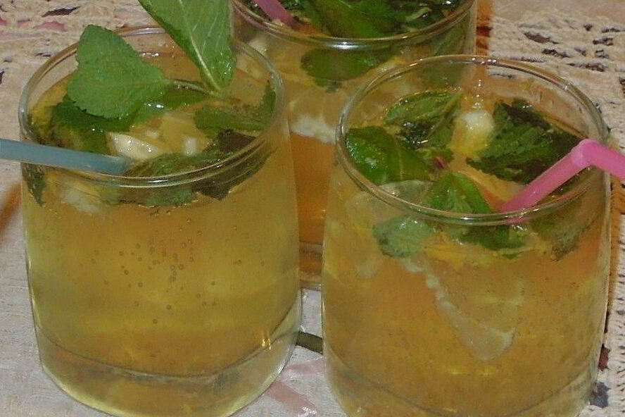 Рецепт холодный лимонный пунш с шампанским