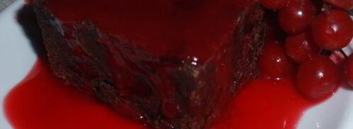 кофейно-клюквенный брауни с калиновым сиропом. Шаг 4