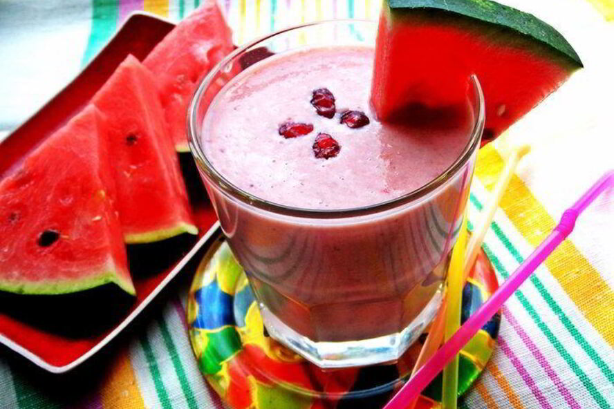 Рецепт бананово-арбузный смузи