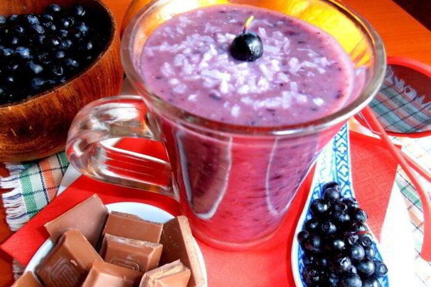 Рецепт бананово-черничный смузи