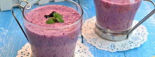 чернично-клубничный смузи с овсянкой и мороженым. Шаг 7