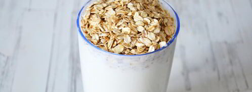 смузи с овсяными хлопьями бананом. Шаг 4