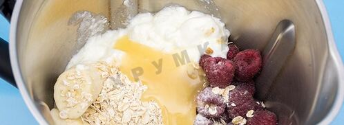 смузи с овсяными хлопьями и бананом. Шаг 3