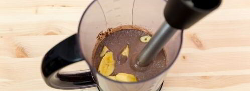 творожный смузи с бананом и какао. Шаг 7