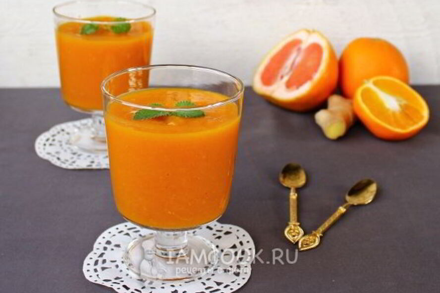 Рецепт тыквенно-цитрусовый смузи с имбирем