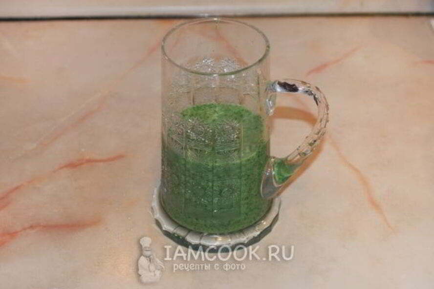 Рецепт зеленый коктейль из шпината