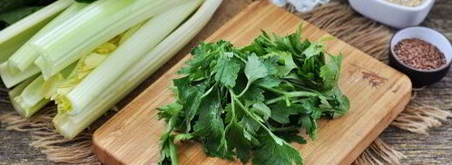 зеленый коктейль с овсяными хлопьями и льном. Шаг 3