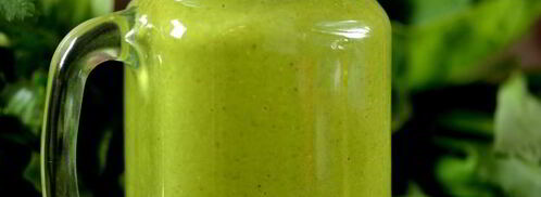 зеленый коктейль с овсяными хлопьями и льном. Шаг 9