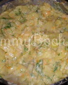 Картофель в майонезе с ананасами и салатик Свекла с сыром