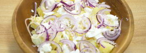 картофельный салат с брынзой. Шаг 4