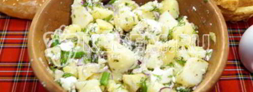 картофельный салат с брынзой. Шаг 7