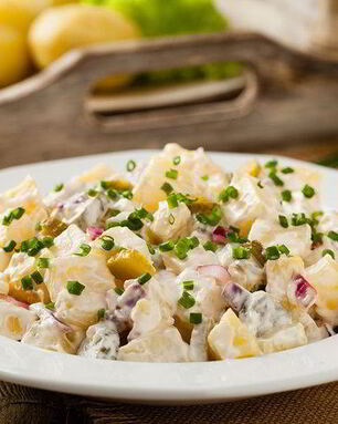 Картофельный салат с домашним майонезом