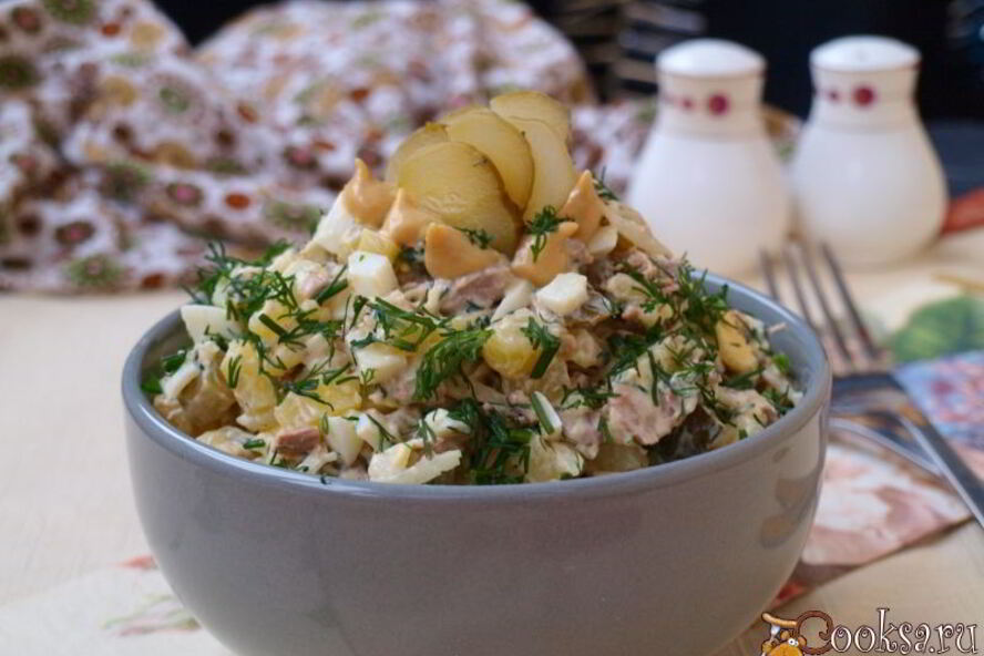 Рецепт картофельный салат с говядиной