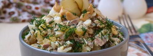 картофельный салат с говядиной. Шаг 5