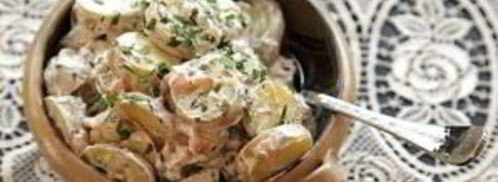 картофельный салат с копченой рыбой. Шаг 6