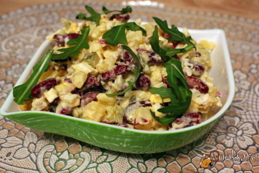 Рецепт картофельный салат с красной фасолью