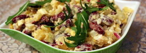 картофельный салат с красной фасолью. Шаг 5