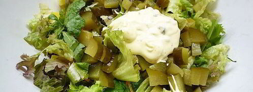 картофельный салат с красной рыбой. Шаг 7