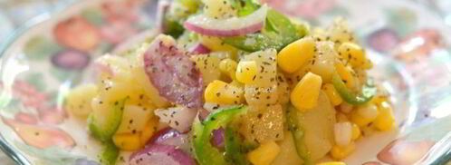 картофельный салат с кукурузой и халапеньо. Шаг 5