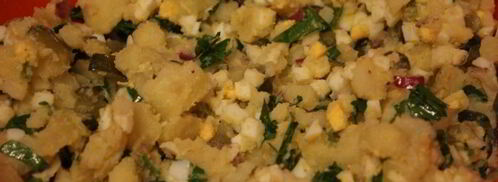 картофельный салат с яйцом и зеленью. Шаг 4