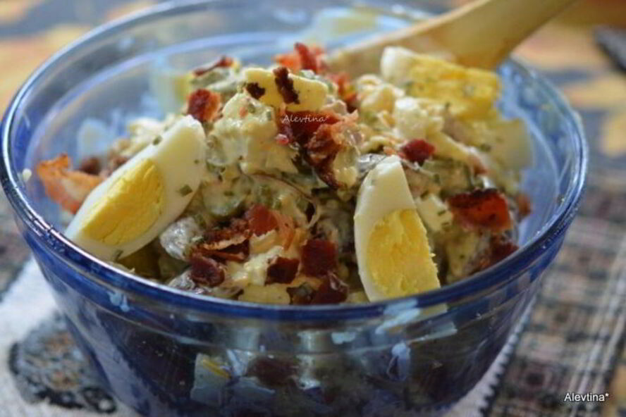 Рецепт печеный картофельный салат