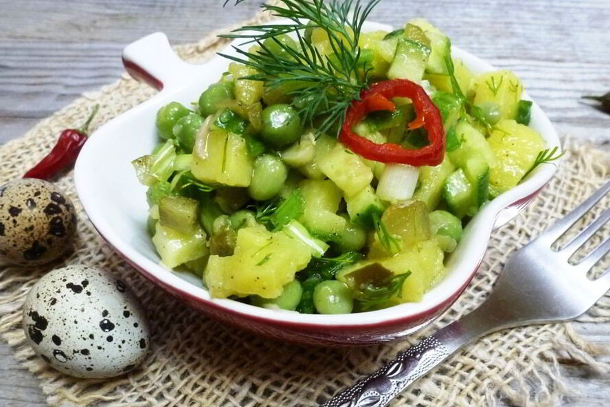 Рецепт салат из картофеля и огурцов