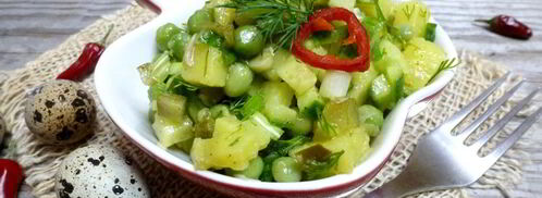 салат из картофеля и огурцов. Шаг 6